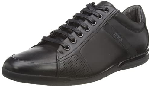 BOSS Herren Saturn_Lowp_Lux4 Sneaker, Schwarz (Black 001), 43 EU