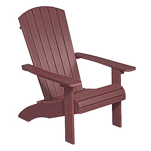 NEG Design Adirondack Stuhl Marcy (rot-braun) Westport-Chair/Sessel aus Polywood-Kunststoff (Holzoptik, wetterfest, UV- und farbbeständig)