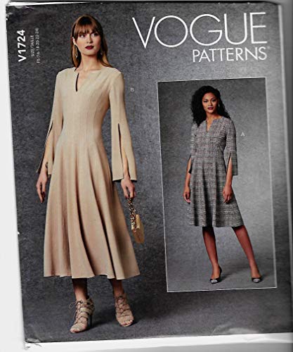 Vogue Misses Dress Patterns V1724F5 Damenkleid, weiß, F5 (16-18-20-22-24)