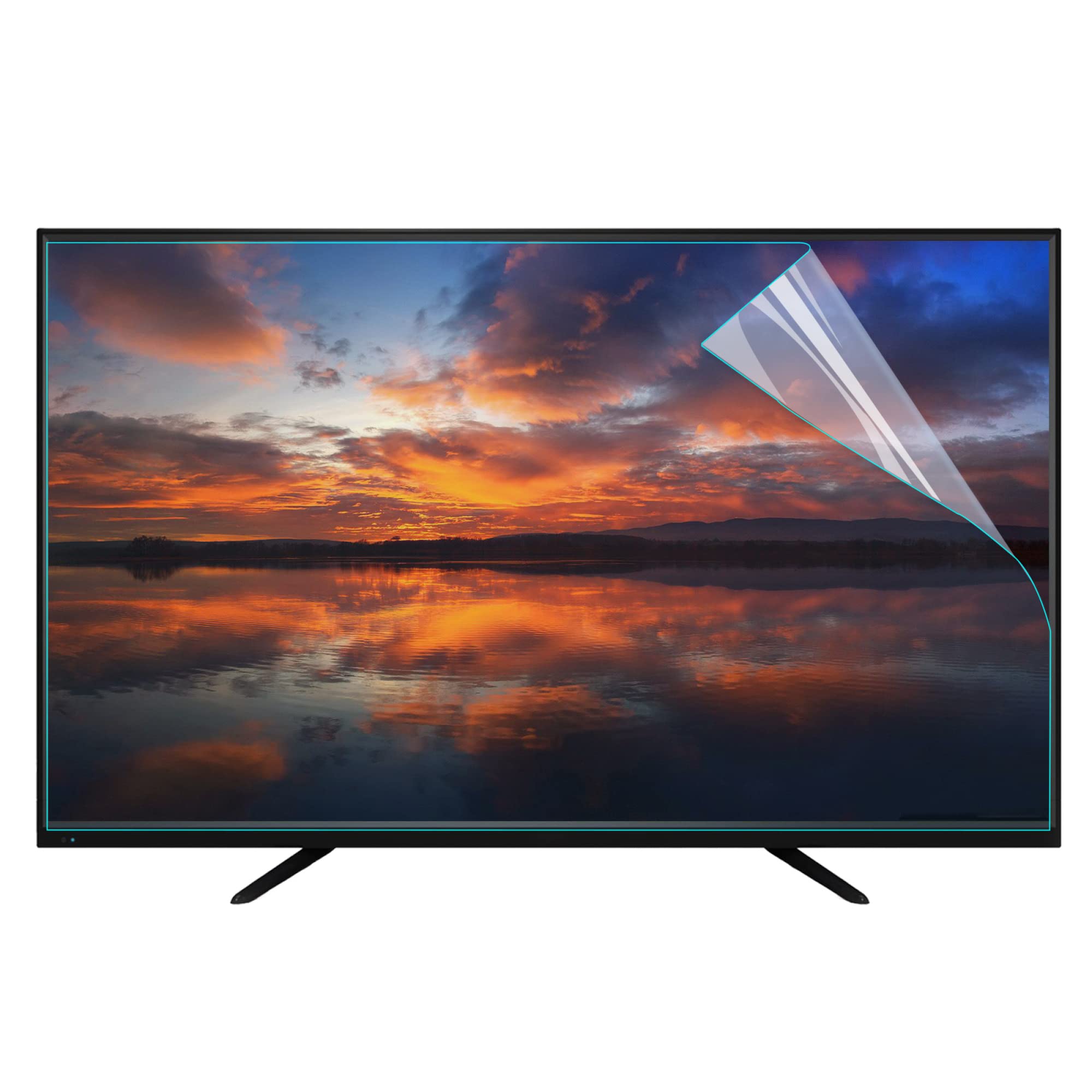 55 Zoll Anti Blue Light TV-Bildschirmschutzfolie, Anti-Reflektion Anti-Scratch-Folie, Blockieren Sie schädliches blaues Licht und Augenermüdung reduzieren, 55"(1221 * 689mm)