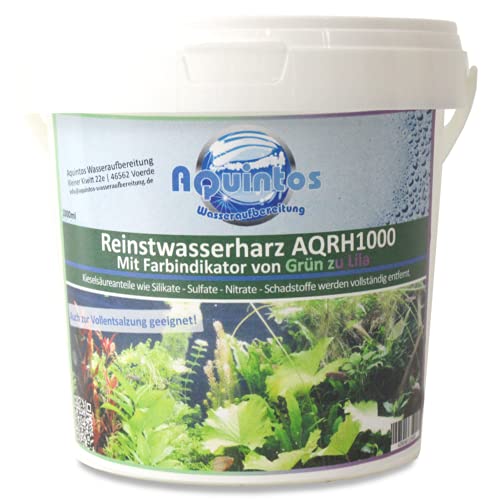 Reinstwasserharz/Michbettharz/Mischbettharzfilter mit Farbindikator von grün zu orange - Aquintos (1 Liter)