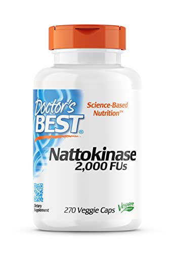 Doctor's Best, Nattokinase, 2.000FU, 270 vegane Kapseln, Laborgeprüft, Glutenfrei, Vegetarisch