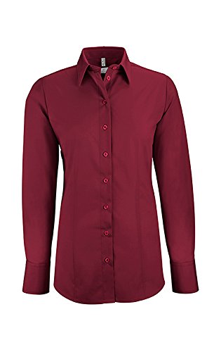 Greiff Damen-Bluse BASIC, Regular Fit, Stretch, easy-care, 6515, Farbe: Bordeaux, Größe: 44