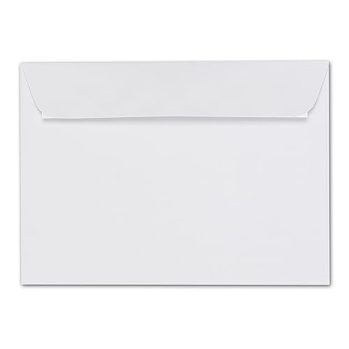 ARTOZ 75x Briefumschläge DIN C5 Weiß (Blütenweiß) - 229 x 162 mm Kuvert ohne Fenster - Umschläge selbstklebend haftklebend - Serie Artoz 1001