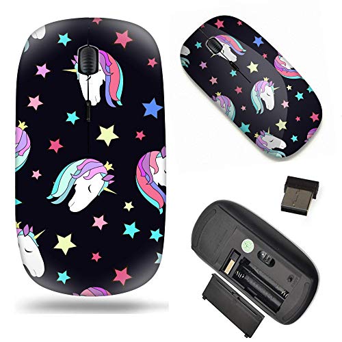 WERPOWER Unique Pattern Optical Mice Mobile Wireless Mouse 2.4G Portable for Notebook, PC, Laptop, Computer - Colorful Kids Pattern.