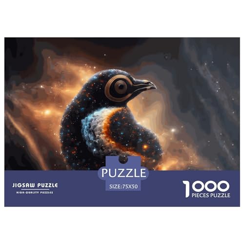 1000-teiliges Puzzle für Erwachsene, Tier-Pinguin-Puzzle-Sets für Familien, Holzpuzzles, Gehirn-Herausforderungspuzzle, 1000 Teile (75 x 50 cm)