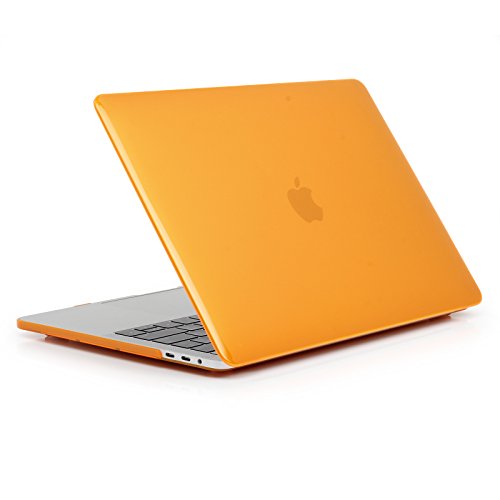Jennyfly 13,3 Zoll MacBook Air Cover Anti-Scratch MacBook Schutzhülle Glatte Kunststoff Hard Case Ultra Slim Schutzhülle kompatibel mit MacBook Air 13,3 Zoll Modell A1466 oder A1369 Orange