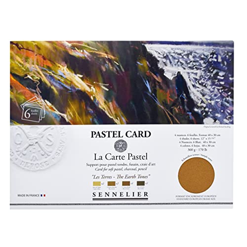 Sennelier La Carte Pastellkarten-Pochette, 40 x 27,9 cm, Erdtöne