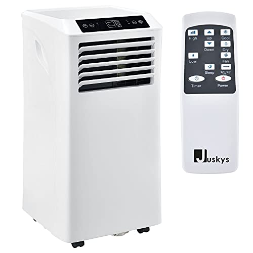 Juskys Lokales Klimagerät MK950W2 mit Fernbedienung & Timer - 2,6 kW – 3in1 Klimaanlage zur Kühlung, Ventilation, Entfeuchtung - Energieklasse A