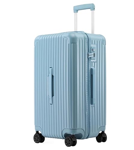 IRYZE Koffer Reisekoffer Gepäck Mit TSA-Schloss, PC + ABS-Koffer, Gepäckkoffer Mit Spinner-Rädern, Leicht Trolley Boardcase (Color : Blu, Size : 24 inch)