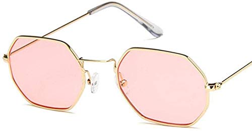 NIUASH Sonnenbrille polarisiert Quadratische Sonnenbrille Frauen Männer Retro Mode Roségold Sonnenbrille Transparente Brille Damen Sonnenbrille Frauen-Pink