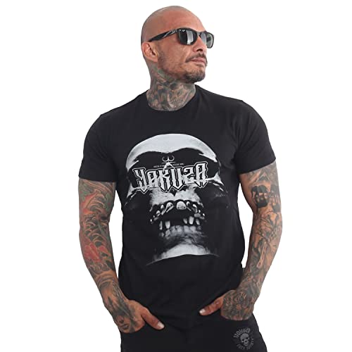 Yakuza Herren Ghost Skull T-Shirt, Schwarz, XXL