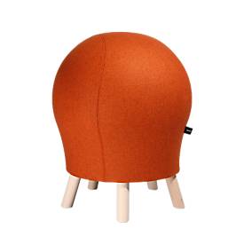 Hocker Sitness Alpine, mit integriertem Gymnastikball, Bezug 75 % Schurwolle, orange