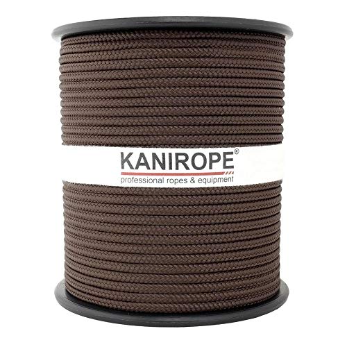 Kanirope® PP Seil Polypropylenseil MULTIBRAID 4mm 100m Farbe Braun (0124) 16x geflochten