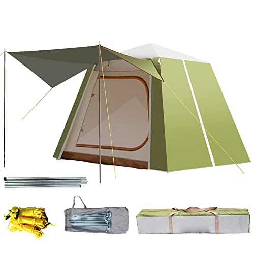 Camping-Sofortzelt, Pop-Up-Zelt für 3–4 Personen, wasserdicht und Winddicht, Familienzelte, einfacher Aufbau für Camping, Wandern und Outdoor, tragbares Zelt mit Tragetasche, Little Happy