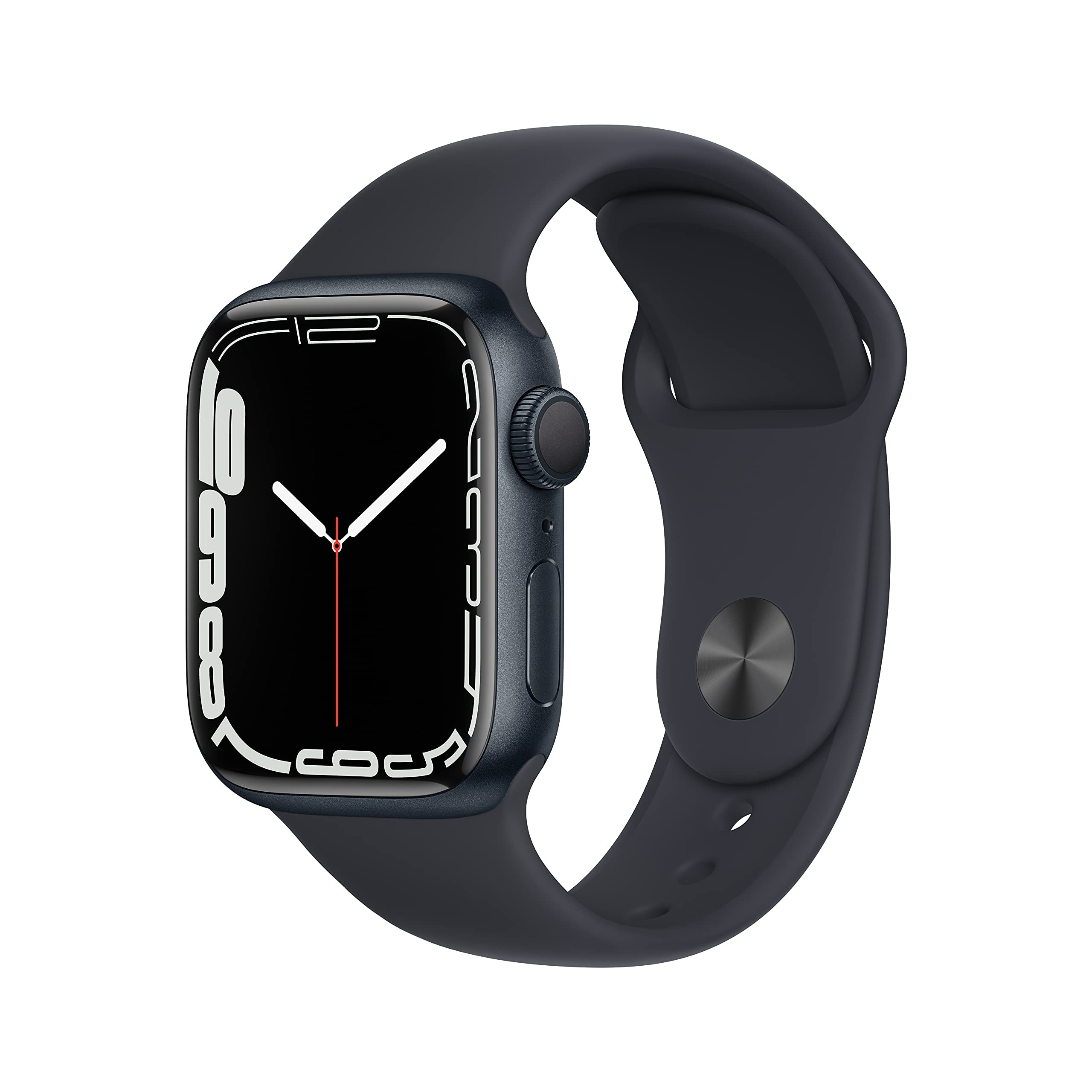 Apple Watch Series 7 (GPS, 41 mm) - Mitternachts-Aluminiumgehäuse mit Mitternachts-Sportarmband (Generalüberholt)