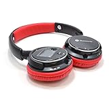Bluetooth Stereo Kopfhörer Für Telefones und Tablets Mit Mikrofon Rot