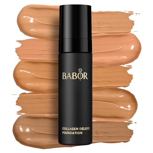 BABOR MAKE UP Collagen Deluxe Foundation, Make-up für trockene und reife Haut, Mit Anti-Aging Serum, Stark deckend, Langanhaltend, 1 x 30 ml
