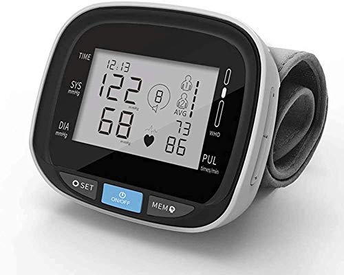 SMSOM Handgelenk-Blutdruckmessgerät mit Reden Funktion, Arm-Blutdruckmessgerät mit extra großem Cuff-LCD-Bildschirm