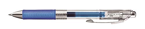 Pentel BL77TLE-CX EnerGel Pure Gel-Tintenroller mit Druckmechanik, 0,7 mm Kugeldurchmesser = 0,35 mm Strichstärke, nachfüllbar, 12 Stück, blau