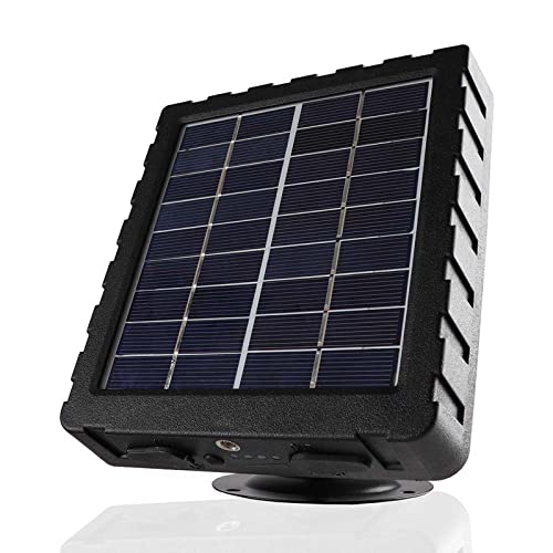 SECACAM Solar Ladegerät - 12V Solarpanel mit Akku IP54 Solarmodul Solarzelle Akku Wildkamera Outdoor Powerbank 5 Meter Kabel