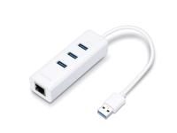 TP-Link 3-Port USB 3.0 Portable USB Hub with 1 Gigabit Ethernet Port Network Adapter, Plug & Play for MacBook, Mac Pro/Mini, iMac, XPS, Surface Pro, Notebooks, Desktop Pcs (UE330)