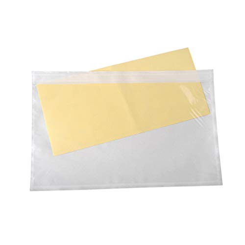 NUOBESTY selbstklebende verpackung umschläge transparente liste taschen umschläge beutel taschen für versandetikett verpackung slip umschlag envelope 100 stücke (15x18 cm)