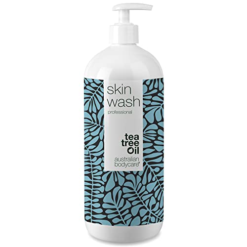 Skin Wash Professional 1000 ml | Teebaumöl Duschgel | Duschgel für den Körper | Macht die Haut weich | Ideal bei unreiner Haut, Pickeln oder vor der Haarentfernung mit Wachs/Rasur