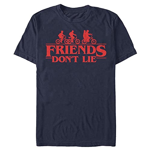 Stranger Things Herren Friends Don't Lie Short Sleeve T-shirt, Marineblau, 3XL