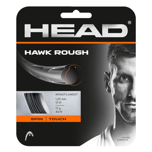 HEAD Unisex-Erwachsene Hawk Rough Tennis-Saite, Anthracite, 17