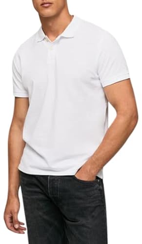 Pepe Jeans Herren Vincent Poloshirt, Weiß (White 800), XX-Large