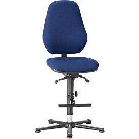 Labordrehstuhl LEANOS 9136, Kunstleder, Stamskin Top blau