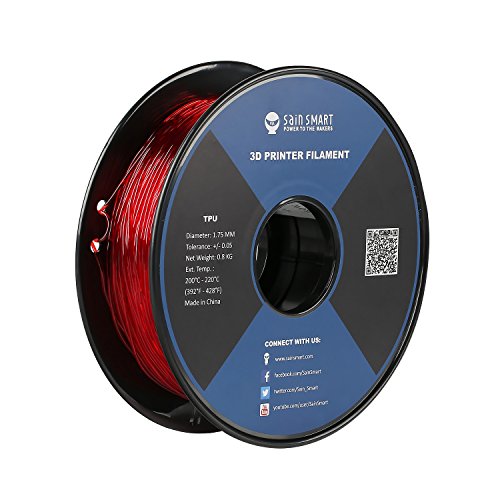 SainSmart TPU 3D-Drucker Filament, 1,75 mm, 0,8 kg, Rot