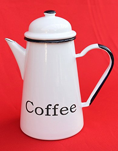 DanDiBo Kaffeekanne 578TB Coffee 1,0 L emailliert 22 cm Wasserkanne Kanne Emaille Nostalgie Teekanne