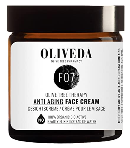 Oliveda F07 - Gesichtscreme Anti Aging mit Avocado-Öl | natürliches Anti-Aging Lift Creme + Anti-Falten + reduziert schlaffe Haut & Altersflecken + feuchtigkeitspendend mit organischen Inhaltsstoffen - 50 ml