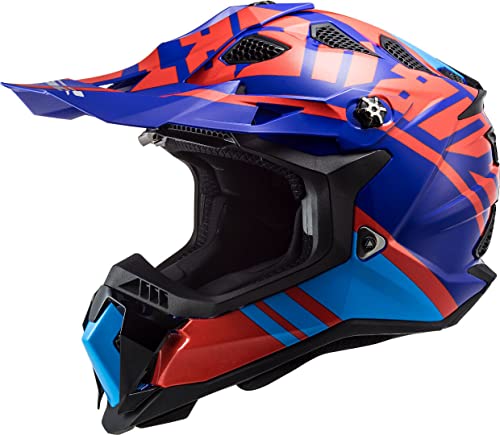 LS2 MX700 Subverter Evo Gammax Mips Motocross Helm Rot/Blau XXXL (65/66)