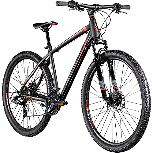 Galano Toxic Mountainbike 29 Zoll ab 175 cm für Damen und Herren mit 21 Gang und Scheibenbremse Fahrrad MTB Hardtail in vielen Farben, Unisex, Alu Bike (schwarz/rot)