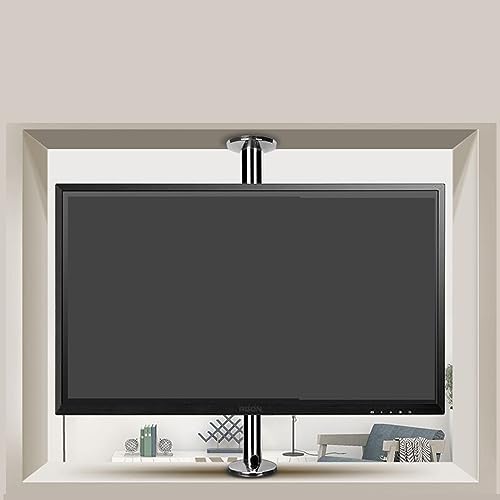 Boden-TV-Ständer – LCD-TV um 360 Grad drehbarer Bildschirm – Trennwand, drehbares Regal, TV-Ständer, schwenkbare Basis, passend für 32–55 Zoll LCD-TV-Wandhalterung (Silber 6682 cm)