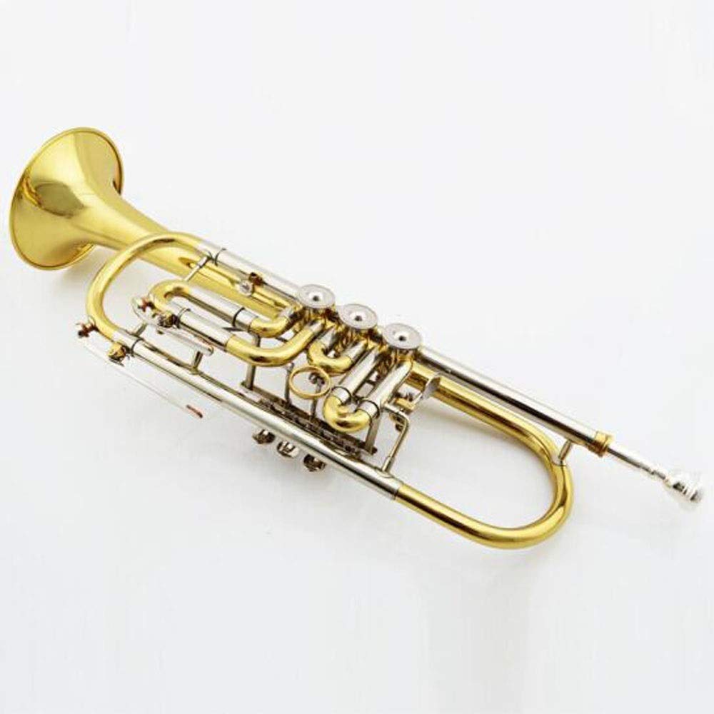 Bb Trumpet Black Trumpet Beginners Play Grading Professional Trumpet Professional Trumpet Three-Button Wind Instrument Gold Tone Better