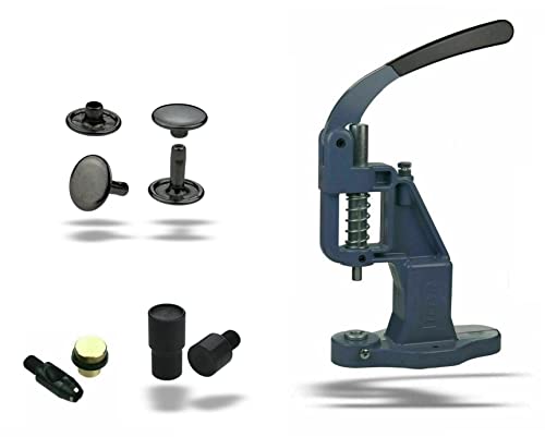 Ista Tools Nietenpresse Set Hohlnieten + Lochpfeife + Hohlnieten Werkzeug + 100 STK. rostfreie Hohlnieten Doppelkopf (10 x 10 mm, Fume)