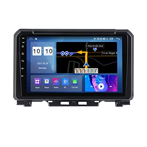 Doppel Din Autoradio Mit Carplay Android Auto,9'' Touchscreen Autoradio Für Suzuki Jimny 2018-2020,Autoradio Mit Bluetooth Und Rückfahrkamera,AM/FM,Bildschirmspiegelung,Lenkradsteuerung,WIFI,M200s