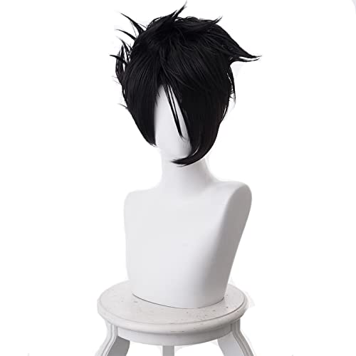 The Promised Neverland Ray Black Hairs Headwear Cosplay Cosplay Ray Short Wigs +Wig Cap