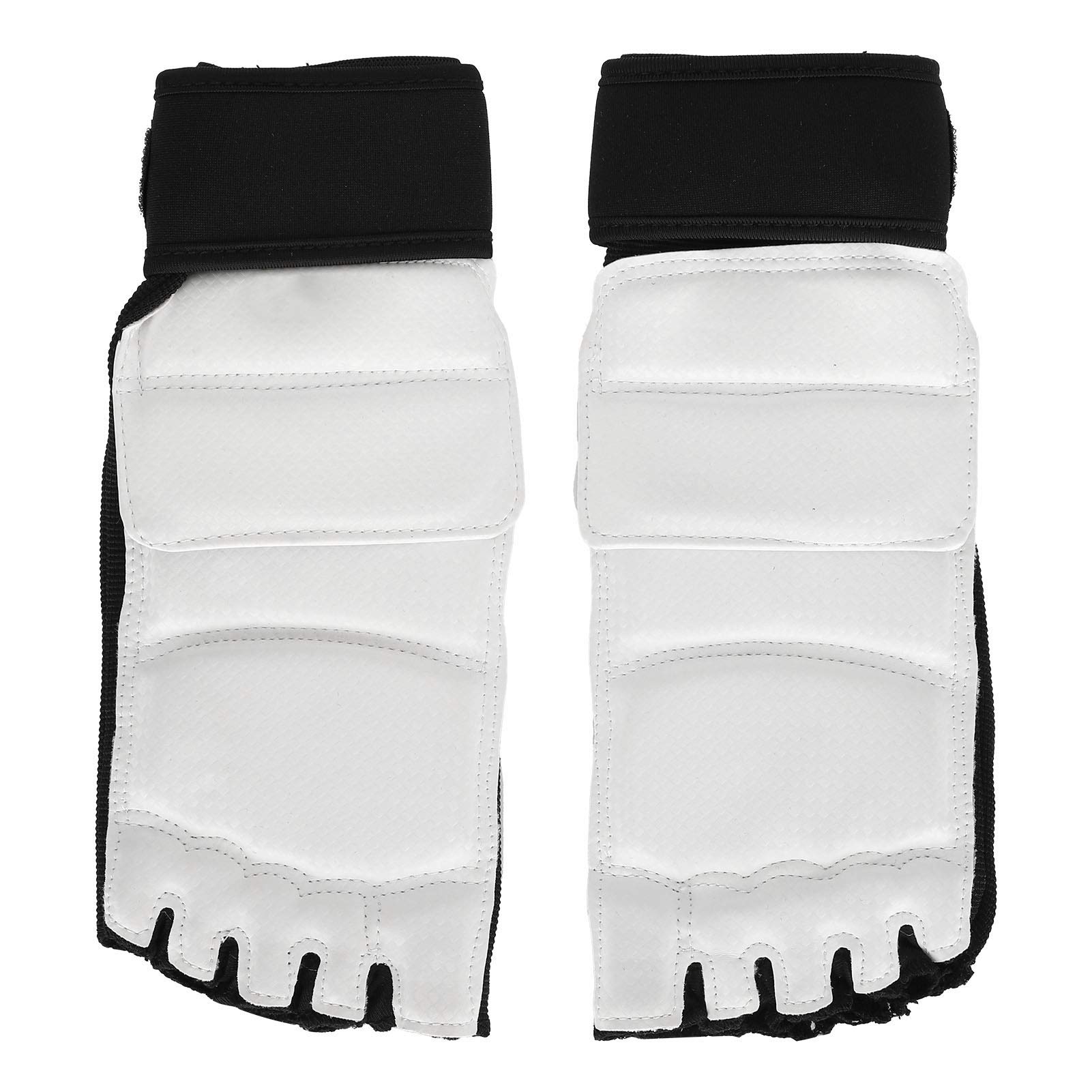 Vbest life Fußschutz, 2 Stück Taekwondo Fußschutz Boxschutz Knöchelstütze für das Kickbox-Training(S-Schwarz und weiß)