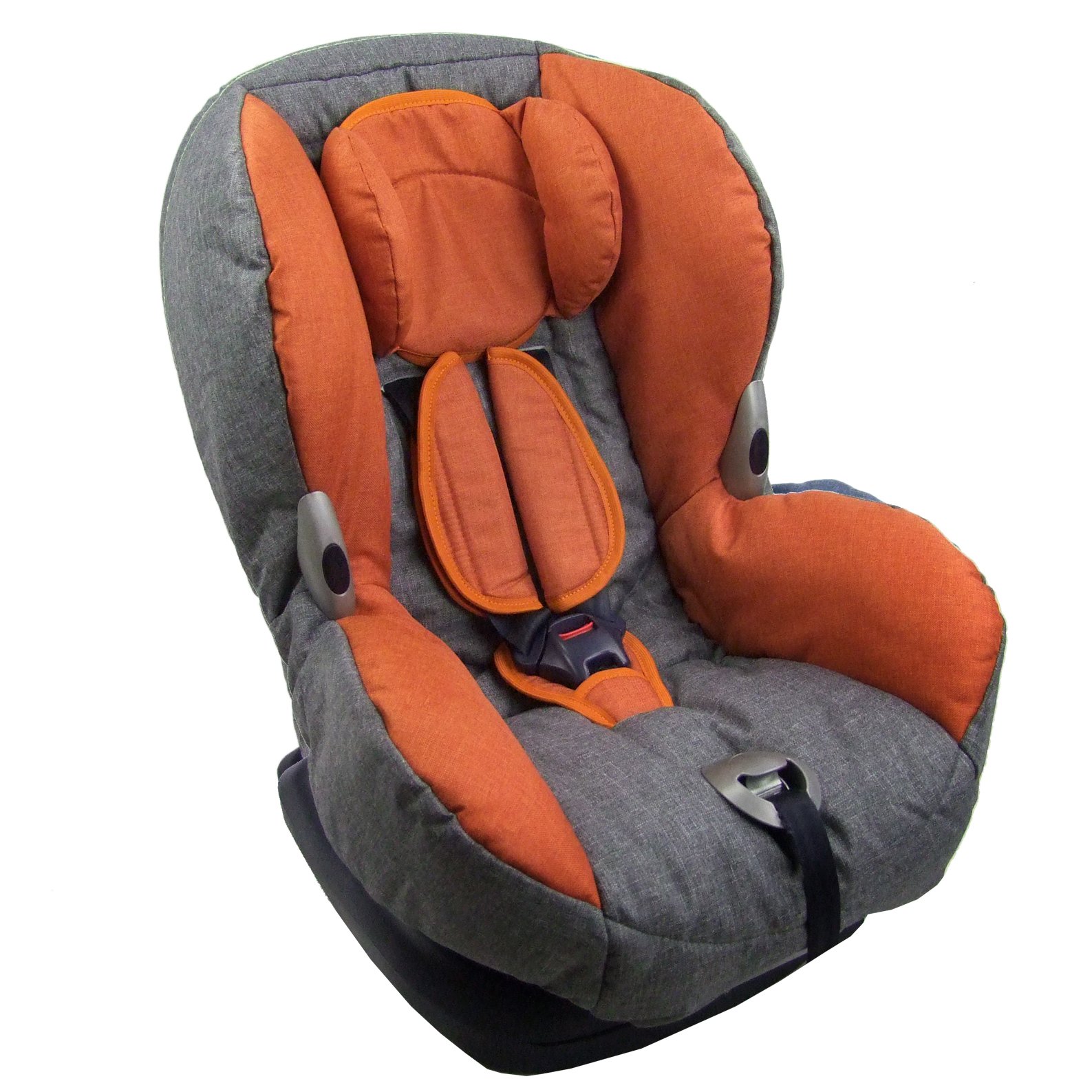 BAMBINIWELT Ersatzbezug Bezug kompatibel mit Maxi Cosi XP + PRIORIFIX Auto-Kindersitz MELIERT (meliert orange)