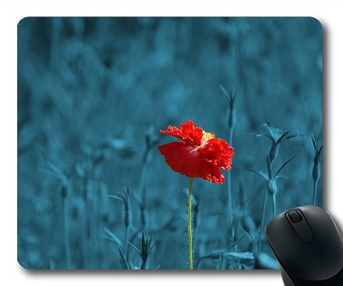 (Precision Lock Edge Mouse Pad) Poppy Papaver Meadow Pointed Flower Abstract Plant Gaming Mouse Pad Mouse Mat for Mac or Computer