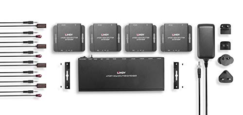 Lindy 50m Cat.6 4 Port HDMI & IR Splitter Extender - Digital/Display/Video - Netzwerk