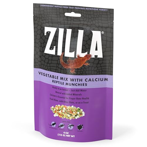Zilla Reptile Food Munchies Vegetable Mix with Calcium, 4-Ounce by Zilla