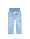 sigikid Baby Jeans mit elastischem Ripp-Schlupfbund zum Umschlagen und Bindebändchen - Softe Sweat Denim-Qualität und bequeme Passform, für Mädchen und Jungen, Größe 62 - 98