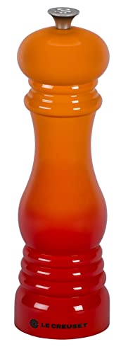 Le Creuset Salzmühle, ABS-Kunststoff, 6,2 x 6,2 x 20,8 cm, Keramik-Mahlwerk, Ofenrot