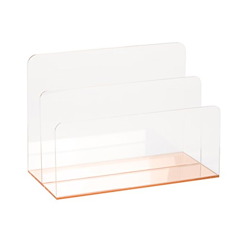 C.R. Gibson Rose Gold Clear Acrylic File Holder